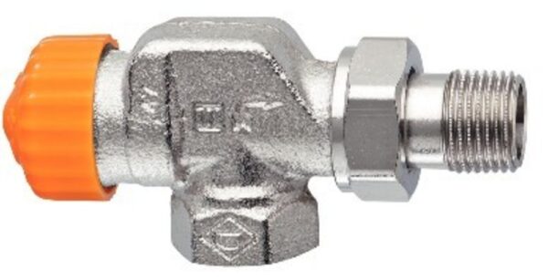 Heimeier Eclipse thermostatisch kraanlichaam met automatische debietregeling haaks verkeerd 1/2″ aansluiting 1/2″F Kranen 1/2