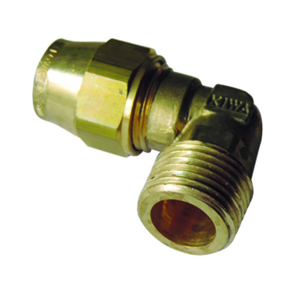 klemfitting G kniekoppeling messing 1/2″F x 12 mm Gas bocht met klemkoppeling