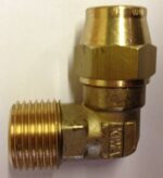 klemfitting G kniekoppeling messing 1/2″M x 12 mm Gas bocht met klemkoppeling