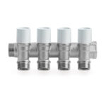 Tubipex verdeler 3/4″MF met kraan uitgang 1/2″ 2 kringen Tubipex collectoren met kranen 1/2 uitgang