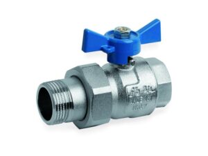 Tubipex rechte bolkraan volle doorlaat hendel blauw D 4/4″F 4/4″M Tubipex Bolkraan