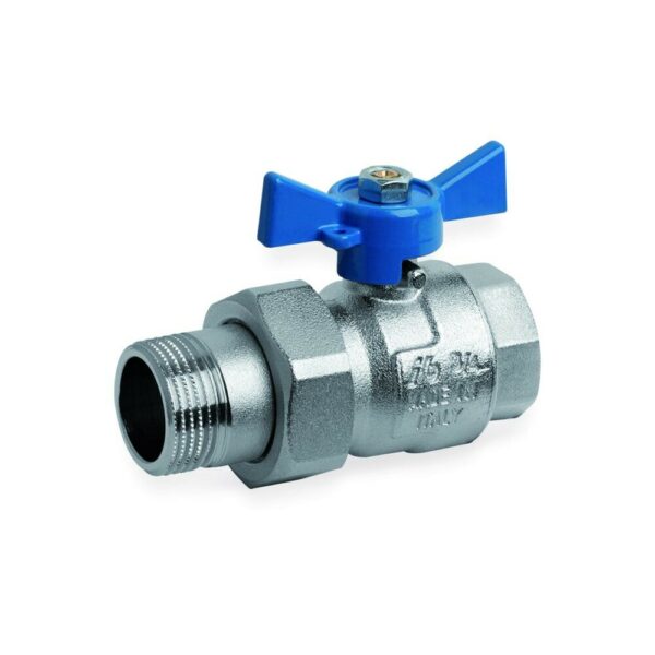 Tubipex rechte bolkraan volle doorlaat hendel blauw D 4/4″F 4/4″M Tubipex Bolkraan