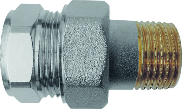 Comap 3108UN niet regelbare retourkoppeling recht binnendraad vernikkeld voor radiator D 1/2″ Kranen 1/2
