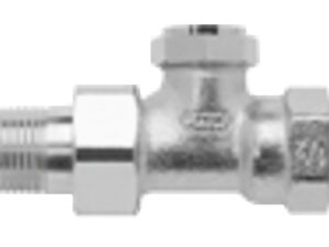 Honeywell Home Verafix-E V2420 regelbare retourkoppeling recht vernikkeld brons 1/2″ Kranen 1/2