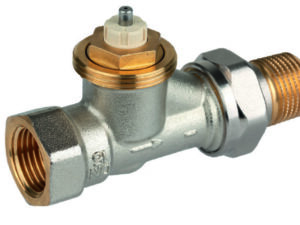 Honeywell Home V2000DSX15 thermostatisch kraanlichaam recht 1/2″F uit messing met instelbare Kv-waarde max. verschildruk 1 bar aansluiting M30 x 1,5 Kranen 1/2