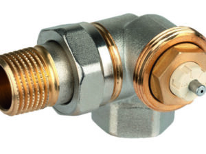 Honeywell Home V2020RSX15 thermostatisch kraanlichaam dubbel haaks rechts 1/2″F uit messing met instelbare Kv-waarde max. verschildruk 1 bar aansluiting M30 x 1,5 Kranen 1/2