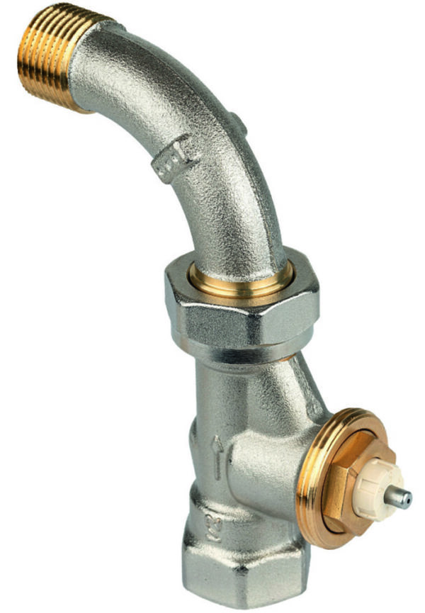 Honeywell Home V2000BSX15 thermostatisch kraanlichaam recht 1/2″F met bocht 90° uit messing met instelbare Kv-waarde max. verschildruk 1 bar aansluiting M30 x 1,5 Kranen 1/2