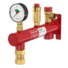 Flamco Flexconsole Plus voor Flexcon vat tot 25L bestaande uit: Flexfast snelkoppeling manometer met ventielhuls Flexvent vlotterontluchter met ventielhuls 1/2″ veiligheidsventiel montageset Konsool