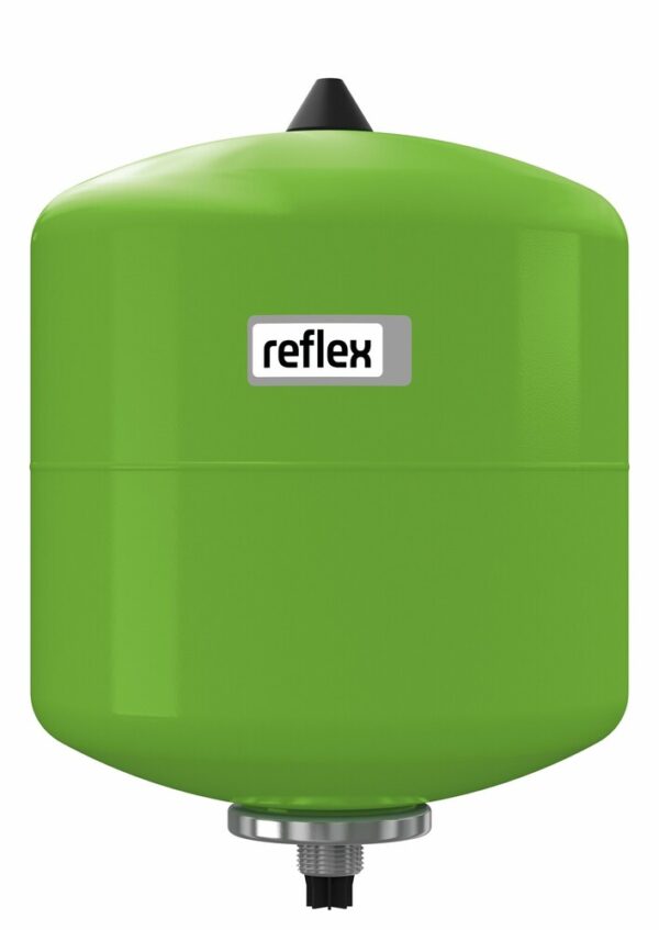 Reflex Refix DD 33 sanitair doorstroom expansievat met butyl balg 33 L groen 10 bar 4 bar voordruk Expantievaten Sanitair