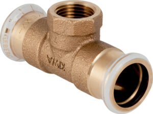 Geberit Mapress persfitting koper water T-stuk met binnendraad 22-3/4F-22 Geberit Mapress T-stuk met binnendraad