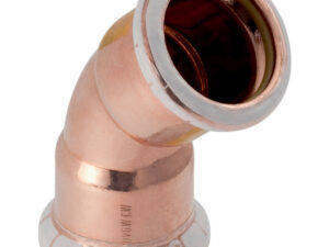 Geberit Mapress persfitting koper gas bocht 45° FF 15 Geberit Mapress persfitting koper gas bocht 45° FF