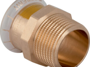 Geberit Mapress persfitting koper gas overgangsstuk met buitendraad 22-3/4M Geberit Mapress overgangsstuk met buitendraad