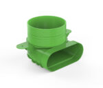 DUCO DucoFlex ventielaansluitstuk haaks kort ovaal D125 Ventilatiekanalen