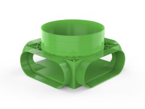 DUCO DucoFlex vloeren plafondplenum 4 x ovaal D160 Ventilatiekanalen