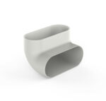 DUCO DucoFlex verticale bocht 90° ovaal luchtkanaal Ventilatiekanalen