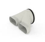 DUCO DucoFlex horizontaal aansluitstuk 2x ovaal D160 Ventilatiekanalen