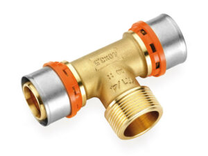 Tubipex t-stuk Vpe-Alu-buis aansluiting persen 50 x 6/4″M x 50 Tubipex Pres t-stuk M