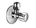 Schell hoekregelkraan korte uitvoering met comfort greep met zelfdichtende schroefdraad ASAG easy rozet D 54 mm messing conus klemschroefkoppeling met lengtecompensatie chroom DN 10 G 3/8″M x DN 10 G 3/8″M Schell kranen