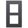 Niko Intense anthracite afdekplaat 2-voudig verticaal Niko Intense Antracite