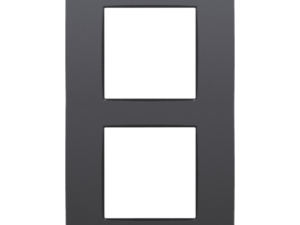 Niko Intense anthracite afdekplaat 2-voudig verticaal Niko Intense Antracite