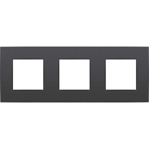 Niko Intense anthracite afdekplaat 3-voudig horizontaal Niko Intense Antracite