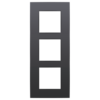 Niko Intense anthracite afdekplaat 3-voudig verticaal Niko Intense Antracite