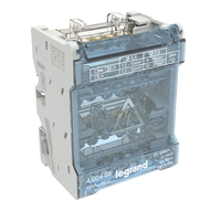 Legrand Modulaire verdeelklem 4P 100A 7 aansluitingen met schroeven 4 modules Modulaire verdeelklemmen