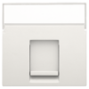 Niko original white 101-65500 Centraalplaat 1x RJ45 vlak met doorzichtig tekstveld Niko Original White (Wit)