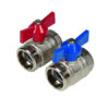 Henco composietverdeler 4/4 regelbaar met debietmeter, thermostaat, vul-en aftapkraan en ontluchter 12X 3/4″EK (kopie) Henco vloerverwarming