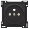 Niko Pure bakelite piano Ondiep 21 mm centraalplaat stopcontact Niko Pure Bakelite piano black