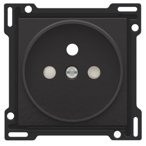 Niko Pure bakelite piano Ondiep 21 mm centraalplaat stopcontact Niko Pure Bakelite piano black