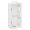 Niko Hydro wit verticale opbouwdoos voor 2 functies met 2×1 ingang M20 Niko Hydro Wit opbouwdozen