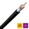 100 meter Coax 75 Ohm Telenet/VOO PE zwart outdoor UV bestendig 10mm 30/50m Fca