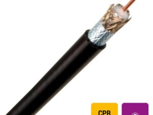 100 meter Coax 75 Ohm Telenet/VOO PE zwart outdoor UV bestendig 10mm 30/50m Fca
