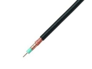 100 meter Telenet/Interelectra Coax 75 Ohm teledistributie PE zwart max. 30/40m outdoor