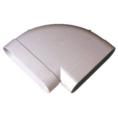 Aldes Horizontale bocht 60x200 90° eq. Ø125mm in kunststof