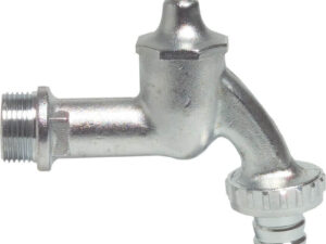 Dubbele dienstkraan 1/2" chroom mat Gevel kranen