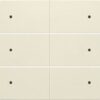 Niko original cream afwerkingsset voor 6-voudige potentiaalvrije drukknop 24 V met leds