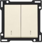 Niko Original Cream Toets met lens 2-voudig voor drukknop 100-61507 RAL 1013