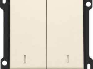 Niko original cream Toets met lens 2-voudig voor drukknop