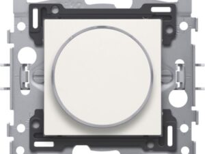 Niko original white drukknop 6A 250V AC met doorschijnende ring en amberkleurige LED