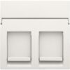 Niko Original White Centraalplaat 2x RJ11/RJ45 vlak met ondoorzichtig tekstveld