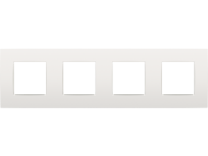 Niko intense White Viervoudige afdekplaat met 71 mm centerafstand Horizontaal/Vertikaal
