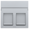 Niko Intense Sterling Coated Afwerkingset 2 x RJ11/RJ45