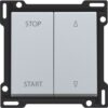 Niko Intense Sterling Coated toets voor rolluikschakelaar 10A 250V AC