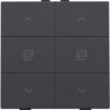 Niko Intense anthracite Home Control 2-voudige bediening motorsturing met 6-voudig toets