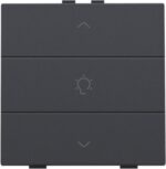 Niko Intense anthracite Home Control enkelvoudige bediening dimmer met 3-voudige toets