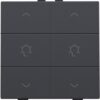 Niko Intense anthracite Home Control 2-voudige bediening dimmer met 6-voudige toets