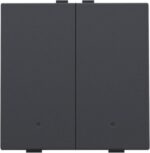 Niko Intense anthracite Tweevoudige drukknop met leds en comfortsensoren voor Niko Home Control