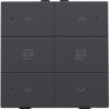 Niko Intense anthracite Home Control 2-voudige bediening motorsturing met 6-v toets+led